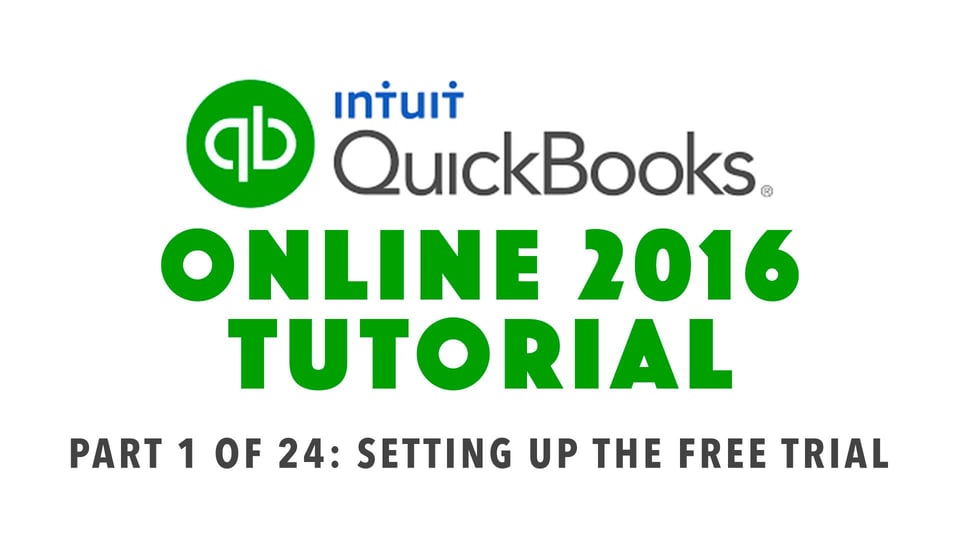 QuickBooks Online 2016 Tutorial - Setting Up The Free Account